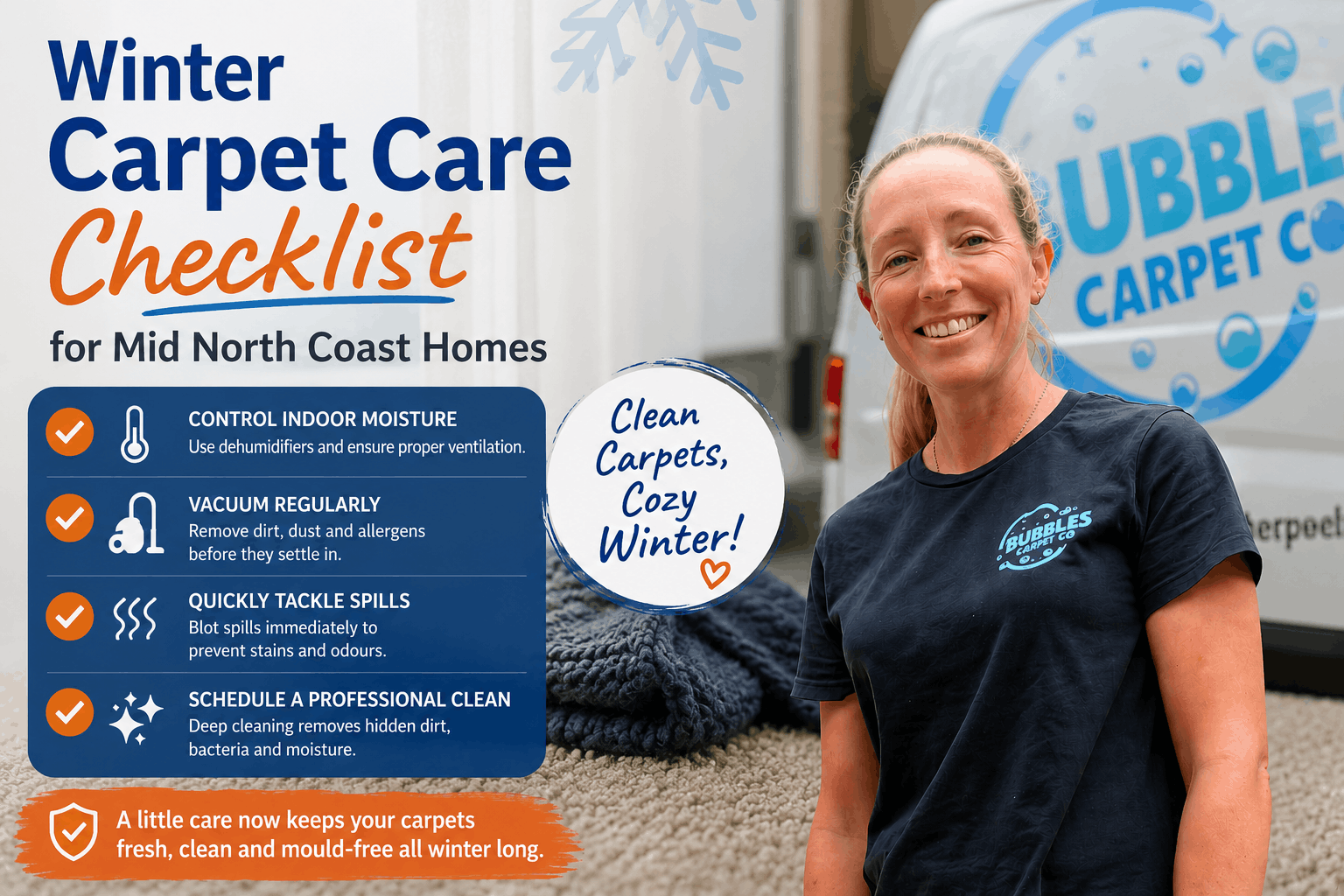 Winter Carpet Care Checklist for Mid North Coast Homes